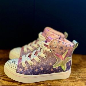 Sketchers - NWOT 11.5 Toddler Girl - Sparkle Purple & Pink Light up Twinkle toes